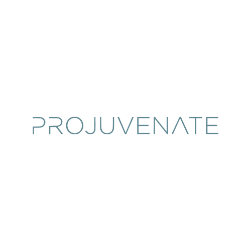 Logo with the word Projuvenate in a modern, thin font on a white background.